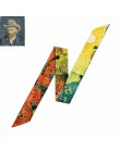 Van Gogh obraz olejny torba szaliki Skinny szaliki dla pań 2020 nowy designerski szal z jedwabiu kobiety wielofunkcyjny szalik n