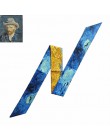 Van Gogh obraz olejny torba szaliki Skinny szaliki dla pań 2020 nowy designerski szal z jedwabiu kobiety wielofunkcyjny szalik n