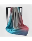 Moda kobiety szalik luksusowej marki hidżab 100% jedwabiu uczucie szalik niebieski Foulard plac szale na głowę okłady 2019 nowy 