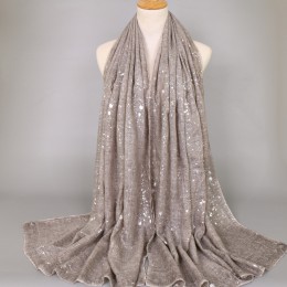 2020 moda damska zwykły Shimmer srebrny naciśnij wiskoza szalik zimowy Bling Zig Zag Oversize gruby Wrap Hijabs muzułmanin Sjaal