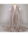 2020 moda damska zwykły Shimmer srebrny naciśnij wiskoza szalik zimowy Bling Zig Zag Oversize gruby Wrap Hijabs muzułmanin Sjaal