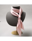 Moda solidna chustka damska opaska na głowę do włosów różowy zielony biały jedwabny szalik na szyję kobieta 70cm * 70cm kwadrato