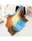 Moda kobiety szalik luksusowej marki hidżab 100% jedwabiu uczucie szalik niebieski Foulard plac szale na głowę okłady 2019 nowy 