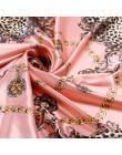 Moda szaliki dla kobiet szal druku satyna jedwabna hidżab szalik kobieta chustka 90*90cm luksusowe marki kwadratowe szale szalik