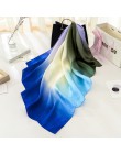 Moda kobiety szalik luksusowej marki hidżab 100% jedwabiu uczucie szalik niebieski Foulard plac szale na głowę okłady 2019 nowy 