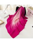 Moda kobiety szalik luksusowej marki hidżab 100% jedwabiu uczucie szalik niebieski Foulard plac szale na głowę okłady 2019 nowy 
