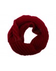 Kobiety moda Winter Warm nieskończoność koło kabel dzianiny Cowl Neck długi szal szal