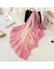 Moda kobiety szalik luksusowej marki hidżab 100% jedwabiu uczucie szalik niebieski Foulard plac szale na głowę okłady 2019 nowy 