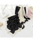 Moda kobiety szalik luksusowej marki hidżab 100% jedwabiu uczucie szalik niebieski Foulard plac szale na głowę okłady 2019 nowy 