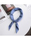 Moda solidna chustka damska opaska na głowę do włosów różowy zielony biały jedwabny szalik na szyję kobieta 70cm * 70cm kwadrato
