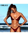 Marka OMKAGI brazylijski Bikini 2020 strój kąpielowy Sexy Push Up pływanie strój kąpielowy kostiumy kąpielowe fiszbiny zestaw Bi