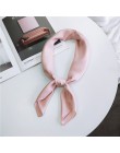 Moda solidna chustka damska opaska na głowę do włosów różowy zielony biały jedwabny szalik na szyję kobieta 70cm * 70cm kwadrato