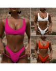 In-x Neon green bikini 2020 mujer wysokie cięcie kostium kąpielowy damski sportowy strój kąpielowy kobiety prążkowany strój kąpi