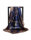 Darmowa wysyłka szale jedwabne kobiety Foulard 90*90cm kwadratowych głowy hidżab szalik panie szyfonowa chusta Bandanna kobiet w