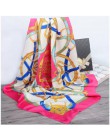Darmowa wysyłka szale jedwabne kobiety Foulard 90*90cm kwadratowych głowy hidżab szalik panie szyfonowa chusta Bandanna kobiet w