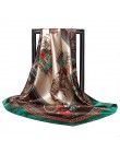 Darmowa wysyłka szale jedwabne kobiety Foulard 90*90cm kwadratowych głowy hidżab szalik panie szyfonowa chusta Bandanna kobiet w