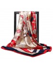 Darmowa wysyłka szale jedwabne kobiety Foulard 90*90cm kwadratowych głowy hidżab szalik panie szyfonowa chusta Bandanna kobiet w