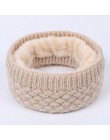 Hot kobiety mężczyźni moda kobieta Winter Warm szalik solidna Chunky Cable wełniana dzianina Snood nieskończoność szyi cieplej k