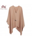 2019 nowych moda Cashmere zima kobiety Poncho szaliki kobiety solidny szal Cape Foulard Femme Pashmina kobieta Bufanda Mujer Sja