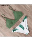 RXRXCOCO bandaż Bikini 2019 stroje kąpielowe z nadrukiem kobiety strój kąpielowy pusty jednolity strój kąpielowy niskiej talii B