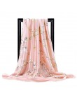 Darmowa wysyłka szale jedwabne kobiety Foulard 90*90cm kwadratowych głowy hidżab szalik panie szyfonowa chusta Bandanna kobiet w
