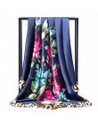 Darmowa wysyłka szale jedwabne kobiety Foulard 90*90cm kwadratowych głowy hidżab szalik panie szyfonowa chusta Bandanna kobiet w