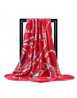 Darmowa wysyłka szale jedwabne kobiety Foulard 90*90cm kwadratowych głowy hidżab szalik panie szyfonowa chusta Bandanna kobiet w