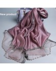 Luksusowe marki kobiety szalik luksusowe letnie szale jedwabne szal damski wrap hidżab foulard kobieta chustka pashmina Pearl je