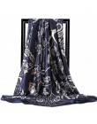 Darmowa wysyłka szale jedwabne kobiety Foulard 90*90cm kwadratowych głowy hidżab szalik panie szyfonowa chusta Bandanna kobiet w