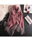 Luksusowe marki kobiety szalik luksusowe letnie szale jedwabne szal damski wrap hidżab foulard kobieta chustka pashmina Pearl je