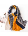 Damskie nowe mody geometryczny patchwork Fringe wiskoza szalik jesień zima tłumik pałąk Foulards Sjaal Wrap hidżab Snood