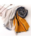 Damskie nowe mody geometryczny patchwork Fringe wiskoza szalik jesień zima tłumik pałąk Foulards Sjaal Wrap hidżab Snood