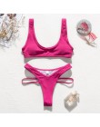 In-x Neon green bikini 2020 mujer wysokie cięcie kostium kąpielowy damski sportowy strój kąpielowy kobiety prążkowany strój kąpi