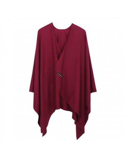 2019 nowych moda Cashmere zima kobiety Poncho szaliki kobiety solidny szal Cape Foulard Femme Pashmina kobieta Bufanda Mujer Sja