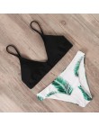 RXRXCOCO bandaż Bikini 2019 stroje kąpielowe z nadrukiem kobiety strój kąpielowy pusty jednolity strój kąpielowy niskiej talii B