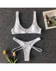 In-x Neon green bikini 2020 mujer wysokie cięcie kostium kąpielowy damski sportowy strój kąpielowy kobiety prążkowany strój kąpi
