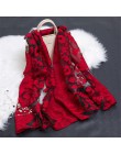 2019 gorąca sprzedaż jedwabny szal kobiet lato breeze lekki sheer wrap i szale bandana plaża organza gaza koronka hollow szalik
