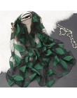 2019 gorąca sprzedaż jedwabny szal kobiet lato breeze lekki sheer wrap i szale bandana plaża organza gaza koronka hollow szalik