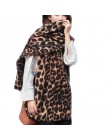 200*90cm duże chusty dla kobiet Faux Cashmere Wnter Poncho moda Leopard szalik kobiet szal kobiet Tippet Leopard Pashmina