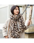 200*90cm duże chusty dla kobiet Faux Cashmere Wnter Poncho moda Leopard szalik kobiet szal kobiet Tippet Leopard Pashmina