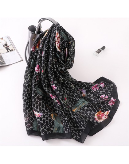 Projektant 2019 kobiet szalik modny nadruk szale jedwabne letnie szale i okłady miękkie pashmina chustka na szyję hijabs beach b