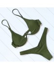 Marka OMKAGI brazylijski Bikini 2020 strój kąpielowy Sexy Push Up pływanie strój kąpielowy kostiumy kąpielowe fiszbiny zestaw Bi