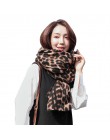 200*90cm duże chusty dla kobiet Faux Cashmere Wnter Poncho moda Leopard szalik kobiet szal kobiet Tippet Leopard Pashmina