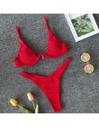 Marka OMKAGI brazylijski Bikini 2020 strój kąpielowy Sexy Push Up pływanie strój kąpielowy kostiumy kąpielowe fiszbiny zestaw Bi
