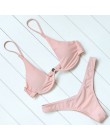 Marka OMKAGI brazylijski Bikini 2020 strój kąpielowy Sexy Push Up pływanie strój kąpielowy kostiumy kąpielowe fiszbiny zestaw Bi