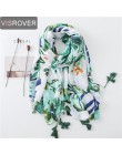 VISROVER tropikalny nadruk szal ze sznurkiem moda lato wiskoza kaktus szalik szal kobiety flamingo lady plaża Boho Kawii szaliki