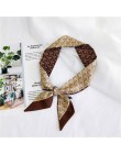Moda torba na włosy szalik kobiety chustka Plaid nadruk w paski szalik kobieta moda dwustronny uchwyt pałąk Skinny szaliki dla k