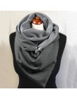 Foulard Femme 2020 moda kobiety Soild Dot drukowanie przycisk miękki szal dorywczo ciepłe szaliki szale