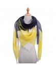 2019 moda zima ciepły flanela trójkąt kaszmirowy szalik dla kobiet paski koc szal z dzianiny i okłady Pashmina kobieta foulard