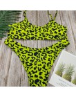Seksowne kobiety stroje kąpielowe niskiej zwężone Leopard serpentynowy nadruk zestawy Bikini damski strój kąpielowy Bikini pływa